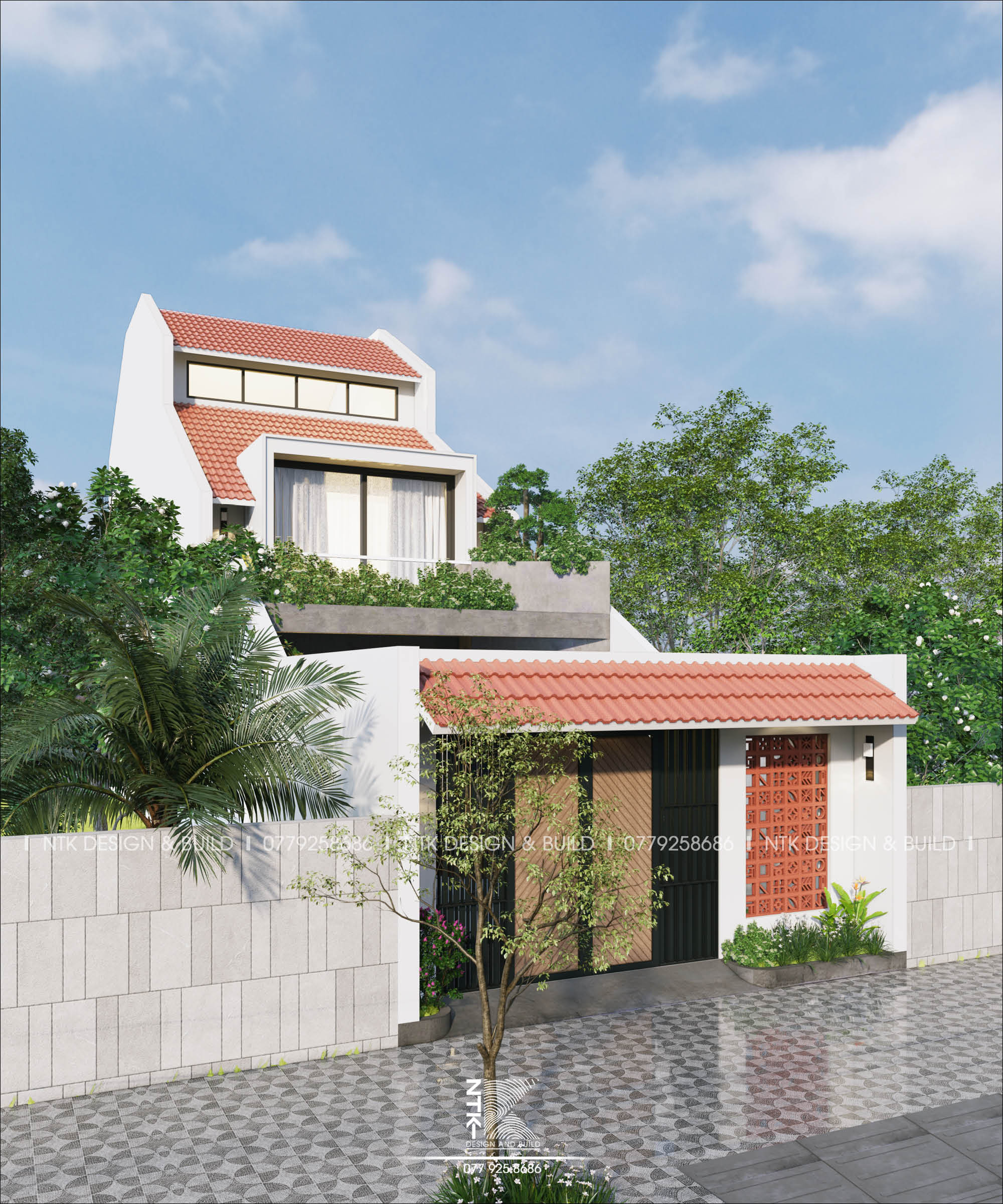 Thiết kế biệt thự 3 tầng 6x20m