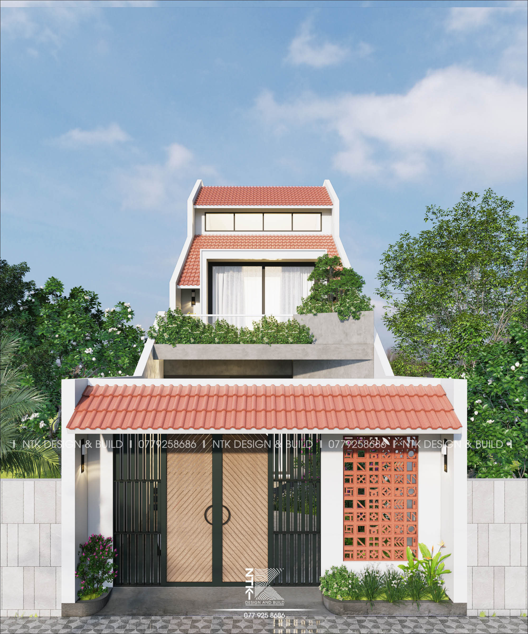 Thiết kế biệt thự 3 tầng 6x20m