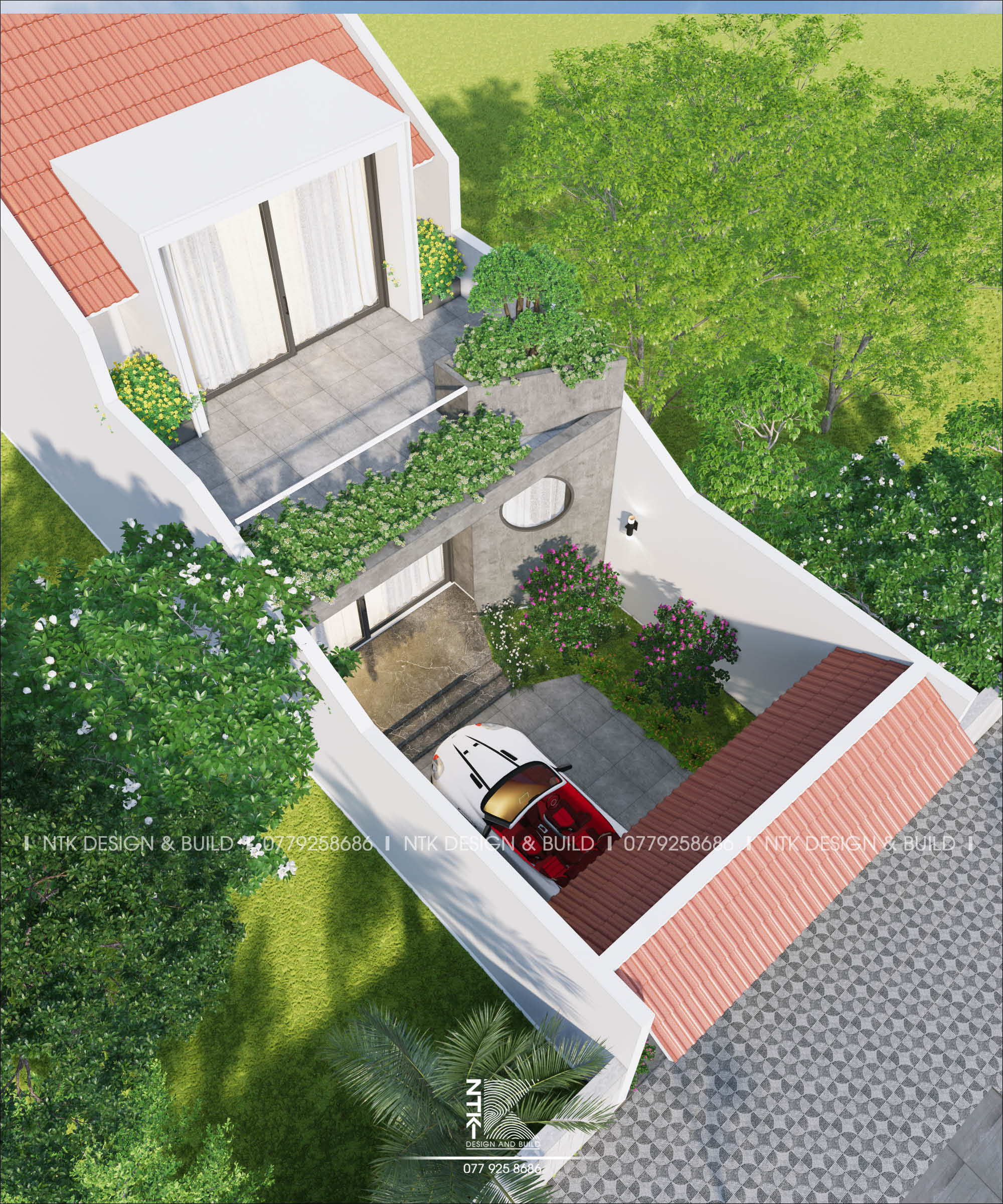 Thiết kế biệt thự 3 tầng 6x20m