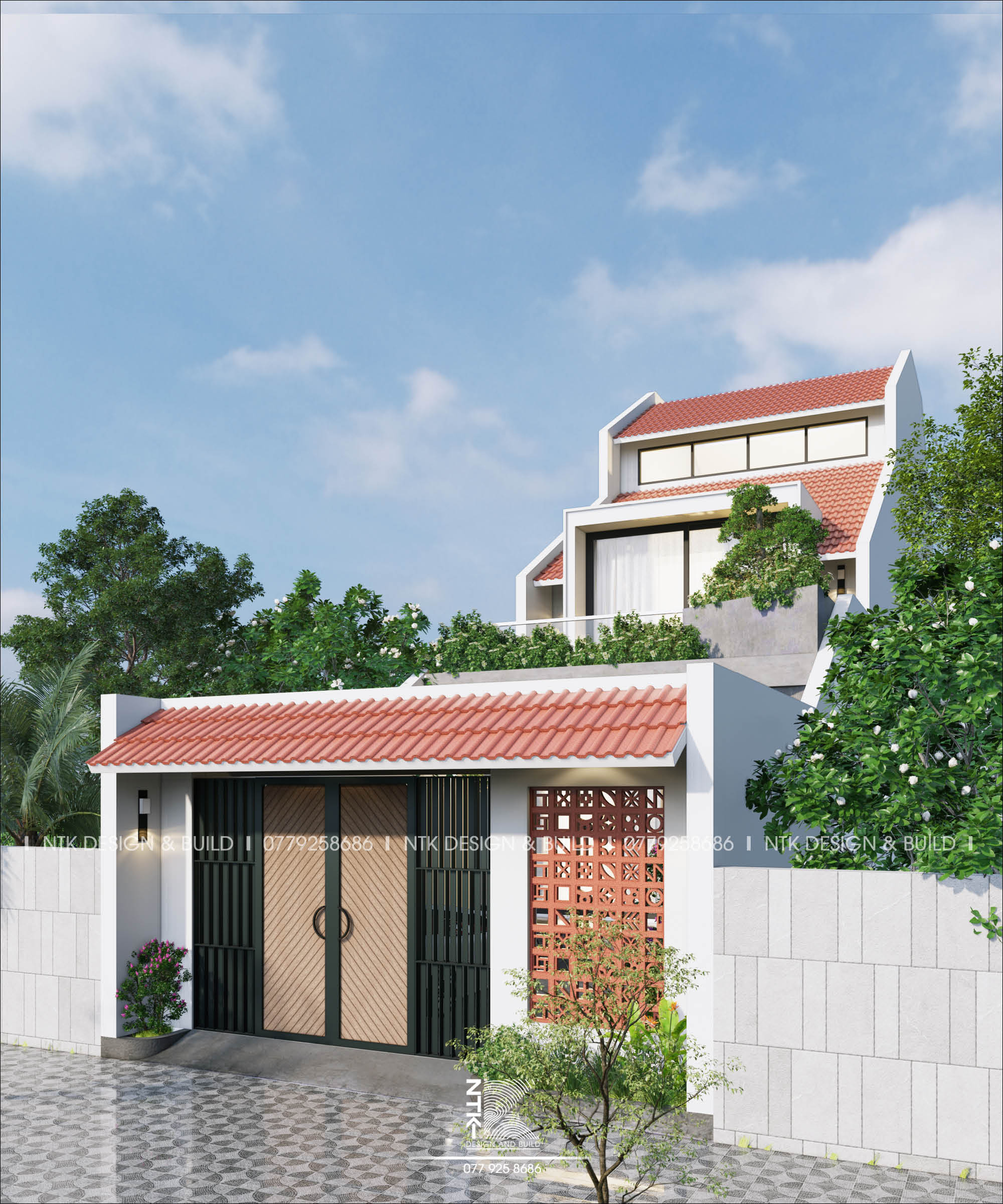 Thiết kế biệt thự 3 tầng 6x20m