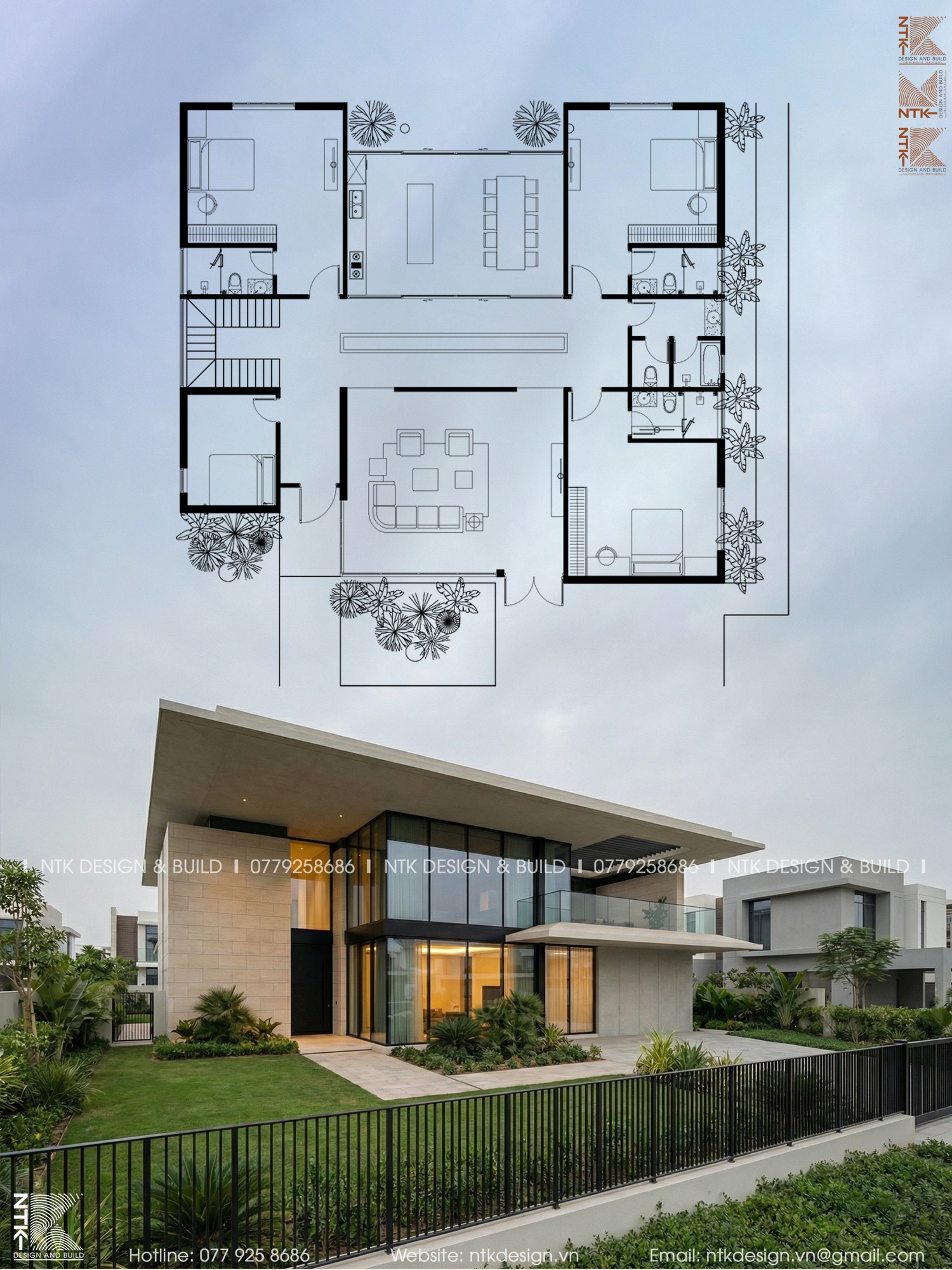 thiết kế biệt thự bảo lộc