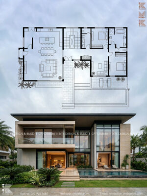 Thiết kế biệt thự 2 tầng tại Bảo Lộc