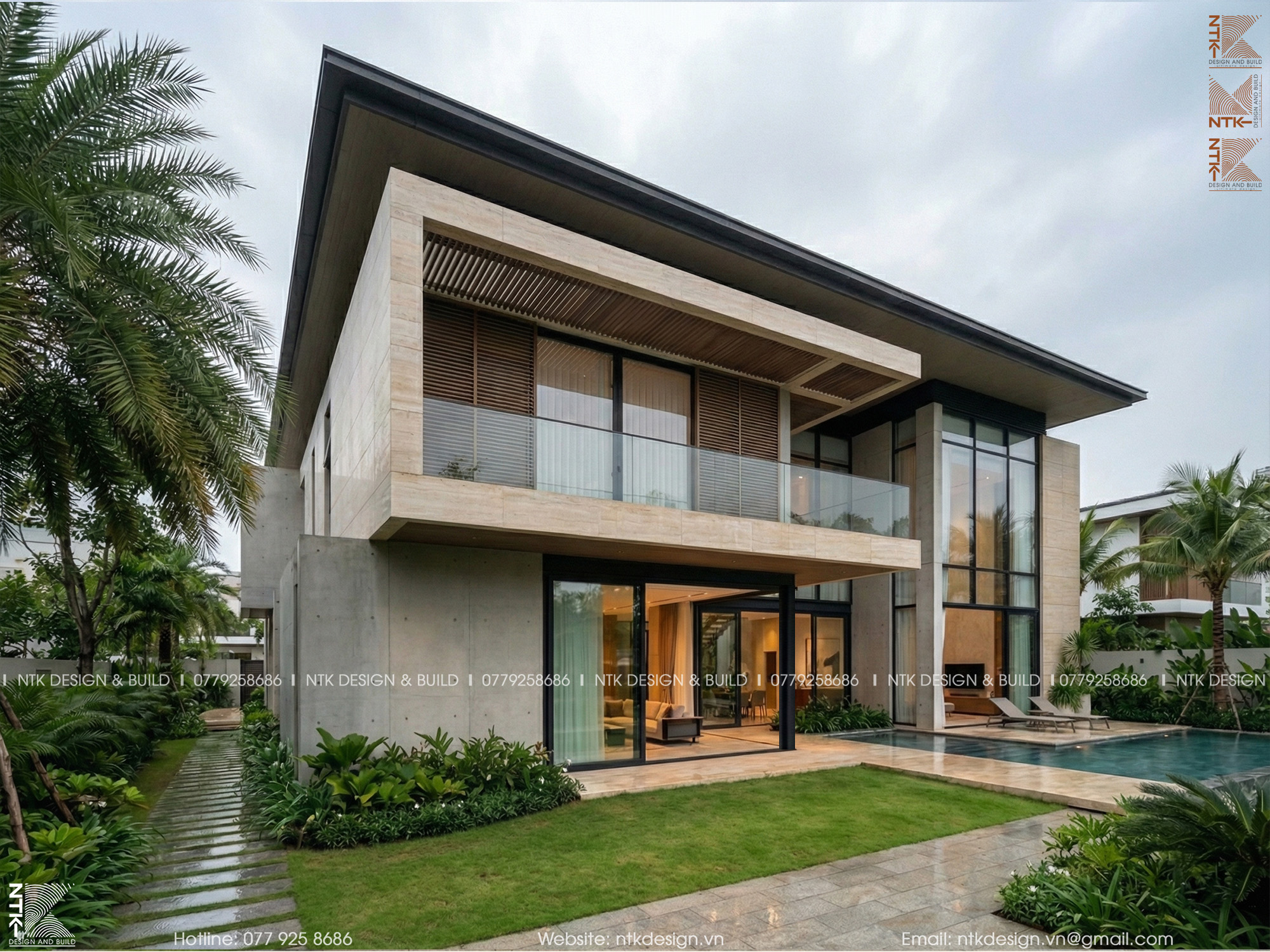 Thiết kế biệt thự 2 tầng tại Bảo Lộc