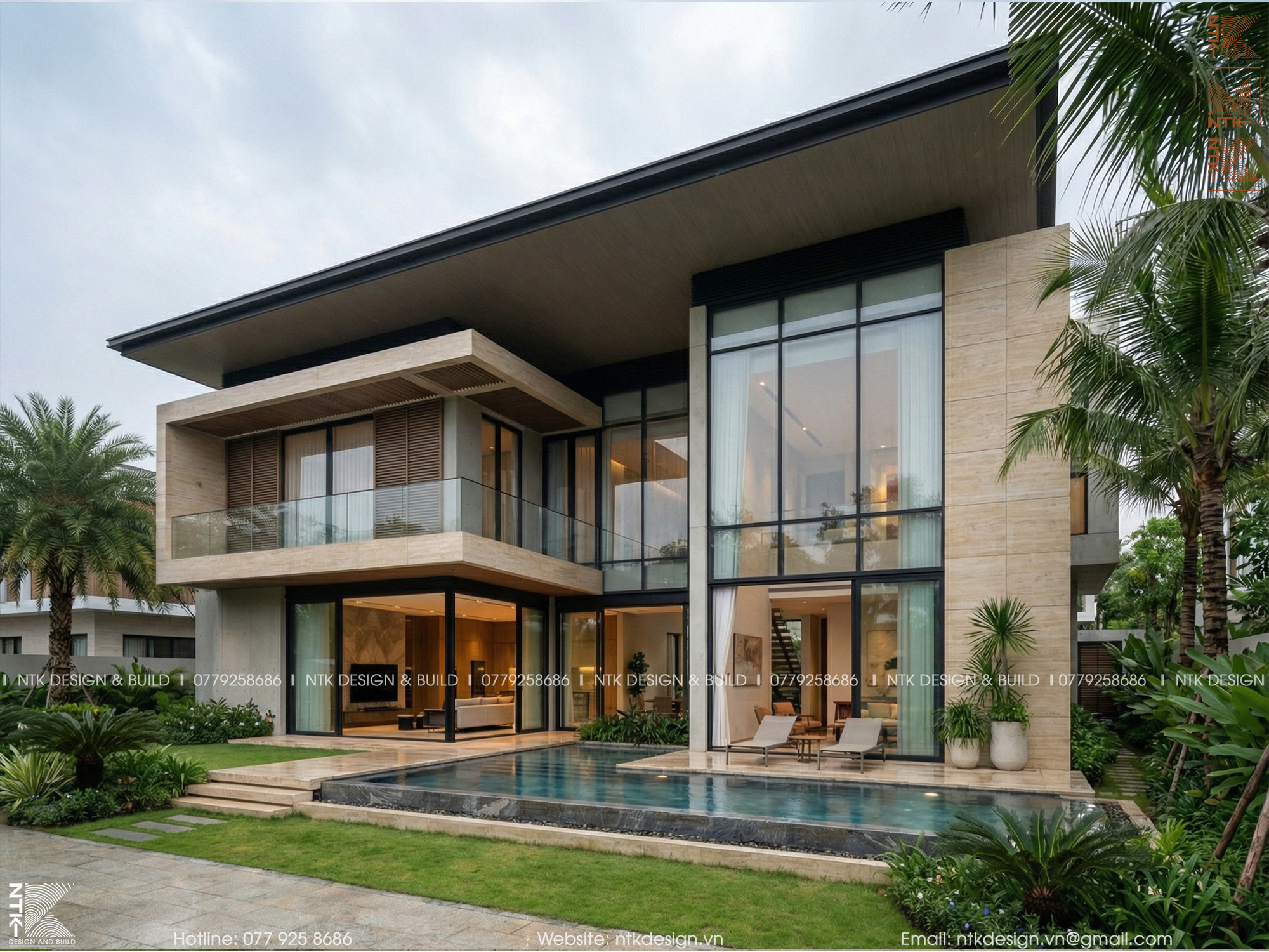 Thiết kế biệt thự 2 tầng tại Bảo Lộc